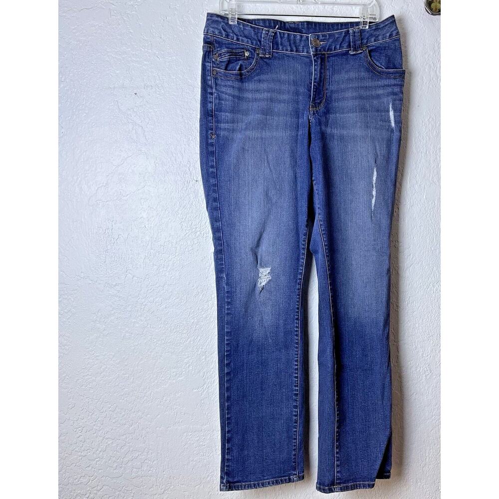 LANE‎ BRYANT GENIUS FIT Womens Size 14 Average Straight Leg Denim Blue Jeans